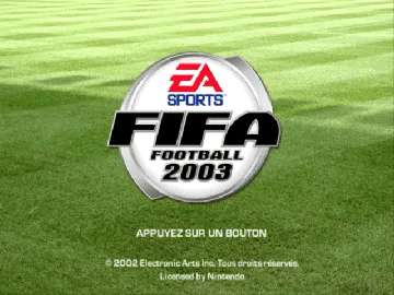 FIFA Soccer 2003 screen shot title